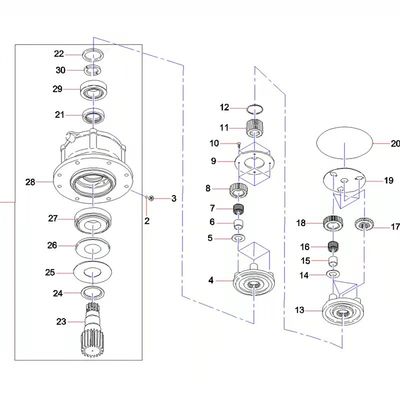 60015194 11323287-1 Zespół przekładni redukcyjnej Pasuje do SY75 SY135 SY60 PCR-5B-30A